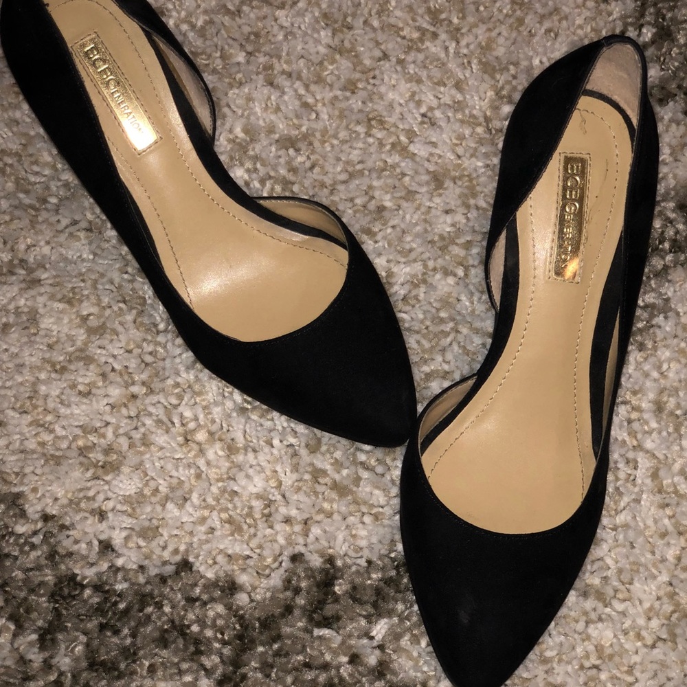 BCBGeneration suede close-toe wedge heel